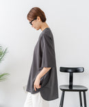 【C-FORTPOINT/フォートポイント】【接触冷感 ひんやり涼しい】冷感鹿の子素材 ラウンドヘムTシャツ 乾きやすい お尻が隠れる 体型カバー