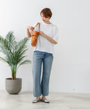 【C-FORTPOINT/フォートポイント】【ストレッチ性抜群の冷感素材を使用】後ろタック入り 5分袖Tシャツ 立体感 美シルエット ラウンドヘム 接触冷感 涼しい 体形カバー