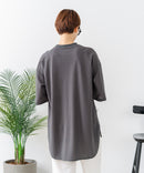 【C-FORTPOINT/フォートポイント】【接触冷感 ひんやり涼しい】冷感鹿の子素材 ラウンドヘムTシャツ 乾きやすい お尻が隠れる 体型カバー