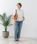 【C-FORTPOINT/フォートポイント】【ストレッチ性抜群の冷感素材を使用】後ろタック入り 5分袖Tシャツ 立体感 美シルエット ラウンドヘム 接触冷感 涼しい 体形カバー