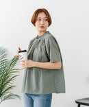 【C-FORTPOINT/フォートポイント】【涼やかな綿素材】総柄刺繍ブラウス コットン100% シャツ プルオーバー 涼しい 体型カバー ナチュラル ❘ジーンズメイト公式オンラインショップ
