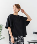 【C-FORTPOINT/フォートポイント】【ベルスリーブで魅せる、大人のこなれTシャツ。】ベルスリーブ オーバーサイズTシャツ 綿100％ 華奢見え ゆったり 二の腕カバー