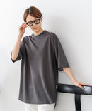 【C-FORTPOINT/フォートポイント】【接触冷感 ひんやり涼しい】冷感鹿の子素材 ラウンドヘムTシャツ 乾きやすい お尻が隠れる 体型カバー