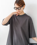 【C-FORTPOINT/フォートポイント】【接触冷感 ひんやり涼しい】冷感鹿の子素材 ラウンドヘムTシャツ 乾きやすい お尻が隠れる 体型カバー
