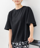 【C-FORTPOINT/フォートポイント】【ベルスリーブで魅せる、大人のこなれTシャツ。】ベルスリーブ オーバーサイズTシャツ 綿100％ 華奢見え ゆったり 二の腕カバー