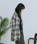 【BEVERLY HILLS POLO CLUB/ビバリーヒルズポロクラブ】オーバーサイズ ロゴ ワンポイント刺繍 シャギーチェックシャツ/フランネルシャツ/レディース メンズ