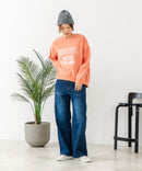 【DISCUS/ディスカス】カレッジロゴ 裏起毛スウェット 裾ラウンド