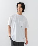 【OUTDOOR EXCHANGE/アウトドアエクスチェンジ】×【ZERO STAIN/ゼロステイン】コラボ 裾ドローコード 胸ポケット Tシャツ