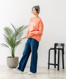 【DISCUS/ディスカス】カレッジロゴ 裏起毛スウェット 裾ラウンド