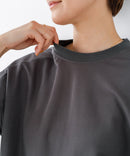 【C-FORTPOINT/フォートポイント】【接触冷感 ひんやり涼しい】冷感鹿の子素材 ラウンドヘムTシャツ 乾きやすい お尻が隠れる 体型カバー