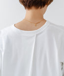 【C-FORTPOINT/フォートポイント】【ストレッチ性抜群の冷感素材を使用】後ろタック入り 5分袖Tシャツ 立体感 美シルエット ラウンドヘム 接触冷感 涼しい 体形カバー