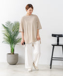 【C-FORTPOINT/フォートポイント】【接触冷感 ひんやり涼しい】冷感鹿の子素材 ラウンドヘムTシャツ 乾きやすい お尻が隠れる 体型カバー