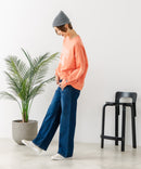 【DISCUS/ディスカス】カレッジロゴ 裏起毛スウェット 裾ラウンド