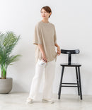 【C-FORTPOINT/フォートポイント】【接触冷感 ひんやり涼しい】冷感鹿の子素材 ラウンドヘムTシャツ 乾きやすい お尻が隠れる 体型カバー