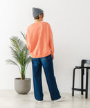 【DISCUS/ディスカス】カレッジロゴ 裏起毛スウェット 裾ラウンド