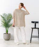 【C-FORTPOINT/フォートポイント】【接触冷感 ひんやり涼しい】冷感鹿の子素材 ラウンドヘムTシャツ 乾きやすい お尻が隠れる 体型カバー