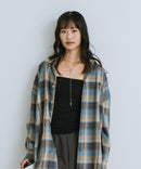 【BEVERLY HILLS POLO CLUB/ビバリーヒルズポロクラブ】オーバーサイズ ロゴ ワンポイント刺繍 シャギーチェックシャツ/フランネルシャツ/レディース メンズ