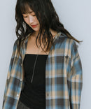 【BEVERLY HILLS POLO CLUB/ビバリーヒルズポロクラブ】オーバーサイズ ロゴ ワンポイント刺繍 シャギーチェックシャツ/フランネルシャツ/レディース メンズ