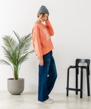 【DISCUS/ディスカス】カレッジロゴ 裏起毛スウェット 裾ラウンド