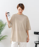【C-FORTPOINT/フォートポイント】【接触冷感 ひんやり涼しい】冷感鹿の子素材 ラウンドヘムTシャツ 乾きやすい お尻が隠れる 体型カバー