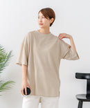 【C-FORTPOINT/フォートポイント】【接触冷感 ひんやり涼しい】冷感鹿の子素材 ラウンドヘムTシャツ 乾きやすい お尻が隠れる 体型カバー