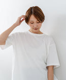 【C-FORTPOINT/フォートポイント】【ストレッチ性抜群の冷感素材を使用】後ろタック入り 5分袖Tシャツ 立体感 美シルエット ラウンドヘム 接触冷感 涼しい 体形カバー