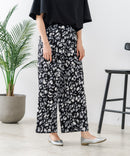 【C-FORTPOINT/フォートポイント】【ウエストゴム仕様でリラックス感抜群】カット楊柳素材 ワイドパンツ 通気性 涼感 イージーパンツ サマーパンツ ルームウェア リラクシー 体型カバー