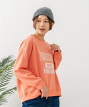 【DISCUS/ディスカス】カレッジロゴ 裏起毛スウェット 裾ラウンド