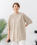 【C-FORTPOINT/フォートポイント】【接触冷感 ひんやり涼しい】冷感鹿の子素材 ラウンドヘムTシャツ 乾きやすい お尻が隠れる 体型カバー