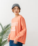 【DISCUS/ディスカス】カレッジロゴ 裏起毛スウェット 裾ラウンド