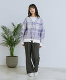 【BEVERLY HILLS POLO CLUB/ビバリーヒルズポロクラブ】ワンポイント刺繍 モヘアタッチ ニットカーディガン