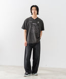 【BRKNHOME/ブロークンホーム】×【ZERO STAIN/ゼロステイン】【ホッケー風デザイン】コラボTシャツ 汗染み防止 ワンポイント オーバーサイズ