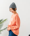 【DISCUS/ディスカス】カレッジロゴ 裏起毛スウェット 裾ラウンド