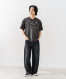 【BRKNHOME/ブロークンホーム】×【ZERO STAIN/ゼロステイン】【ホッケー風デザイン】コラボTシャツ 汗染み防止 ワンポイント オーバーサイズ