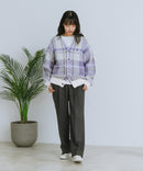 【BEVERLY HILLS POLO CLUB/ビバリーヒルズポロクラブ】ワンポイント刺繍 モヘアタッチ ニットカーディガン