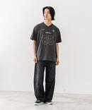 【BRKNHOME/ブロークンホーム】×【ZERO STAIN/ゼロステイン】【ホッケー風デザイン】コラボTシャツ 汗染み防止 ワンポイント オーバーサイズ