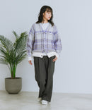 【BEVERLY HILLS POLO CLUB/ビバリーヒルズポロクラブ】ワンポイント刺繍 モヘアタッチ ニットカーディガン