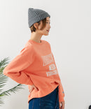 【DISCUS/ディスカス】カレッジロゴ 裏起毛スウェット 裾ラウンド