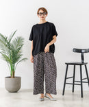 【C-FORTPOINT/フォートポイント】【ウエストゴム仕様でリラックス感抜群】カット楊柳素材 ワイドパンツ 通気性 涼感 イージーパンツ サマーパンツ ルームウェア リラクシー 体型カバー