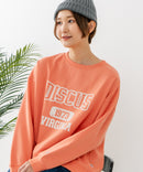 【DISCUS/ディスカス】カレッジロゴ 裏起毛スウェット 裾ラウンド
