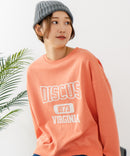 【DISCUS/ディスカス】カレッジロゴ 裏起毛スウェット 裾ラウンド