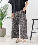【C-FORTPOINT/フォートポイント】【ウエストゴム仕様でリラックス感抜群】カット楊柳素材 ワイドパンツ 通気性 涼感 イージーパンツ サマーパンツ ルームウェア リラクシー 体型カバー