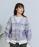 【BEVERLY HILLS POLO CLUB/ビバリーヒルズポロクラブ】ワンポイント刺繍 モヘアタッチ ニットカーディガン