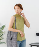 【C-FORTPOINT/フォートポイント】【上品なハイネックデザインが大人可愛い！】レース切り替えタンクトップ 首元カバー レイヤード 上品 華やか カジュアル フェミニン 通気性 ❘ジーンズメイト公式オンラインショップ