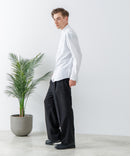 【Blue Standard:ブルースタンダード】フレンチリネンミックス 長袖 リラックスフィットシャツ