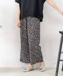 【C-FORTPOINT/フォートポイント】【ウエストゴム仕様でリラックス感抜群】カット楊柳素材 ワイドパンツ 通気性 涼感 イージーパンツ サマーパンツ ルームウェア リラクシー 体型カバー