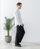 【Blue Standard:ブルースタンダード】フレンチリネンミックス 長袖 リラックスフィットシャツ