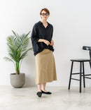 【C-FORT POINT/フォートポイント】涼感 とろみ素材 レーヨン麻混 スキッパーブラウス きれいめ オフィス 通勤 大人カジュアル お出かけ ナチュラル ❘ジーンズメイト公式オンラインショップ