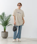 【C-FORTPOINT/フォートポイント】【動きやすいサイドスリット入り】フロントロゴ 刺繍チュニック ゆったりシルエット 体形カバー シンプル カジュアル