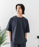 【PRIMAL POINT】【ひんやりとした生地 ストレッチ性も◎】高機能 半袖セットアップ ルームウェア ワンマイルウェア リラックス ユニセックス